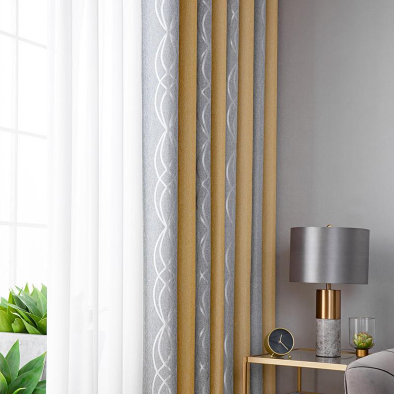 

Новые утолщенные полосатые жаккардовые шторы для детей, детской комнаты, гостиной, спальни, бесшовные стыкующиеся шторы из ткани W150cmXL250cm&Hooks Top