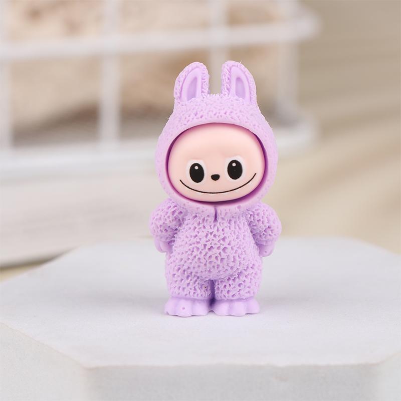 

1 шт. симпатичные твердые лабубу смола кабошоны с плоской задней частью для самостоятельного изготовления ювелирных изделий мультфильмы аксессуары для поделок фиолетовый