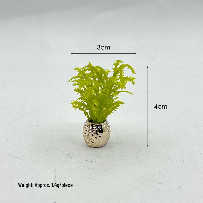 Mini Green Plant Dollhouse Scene Ornament - Courtyard & Garden Decoration