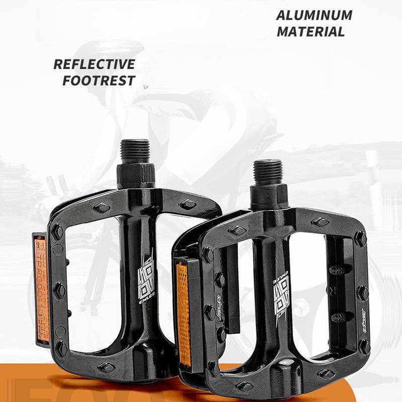 ENLEE Bicycle Ball Pedals, Mountain Recreational Bike Pedals with Reflectors Anti-skid Riding Accessories