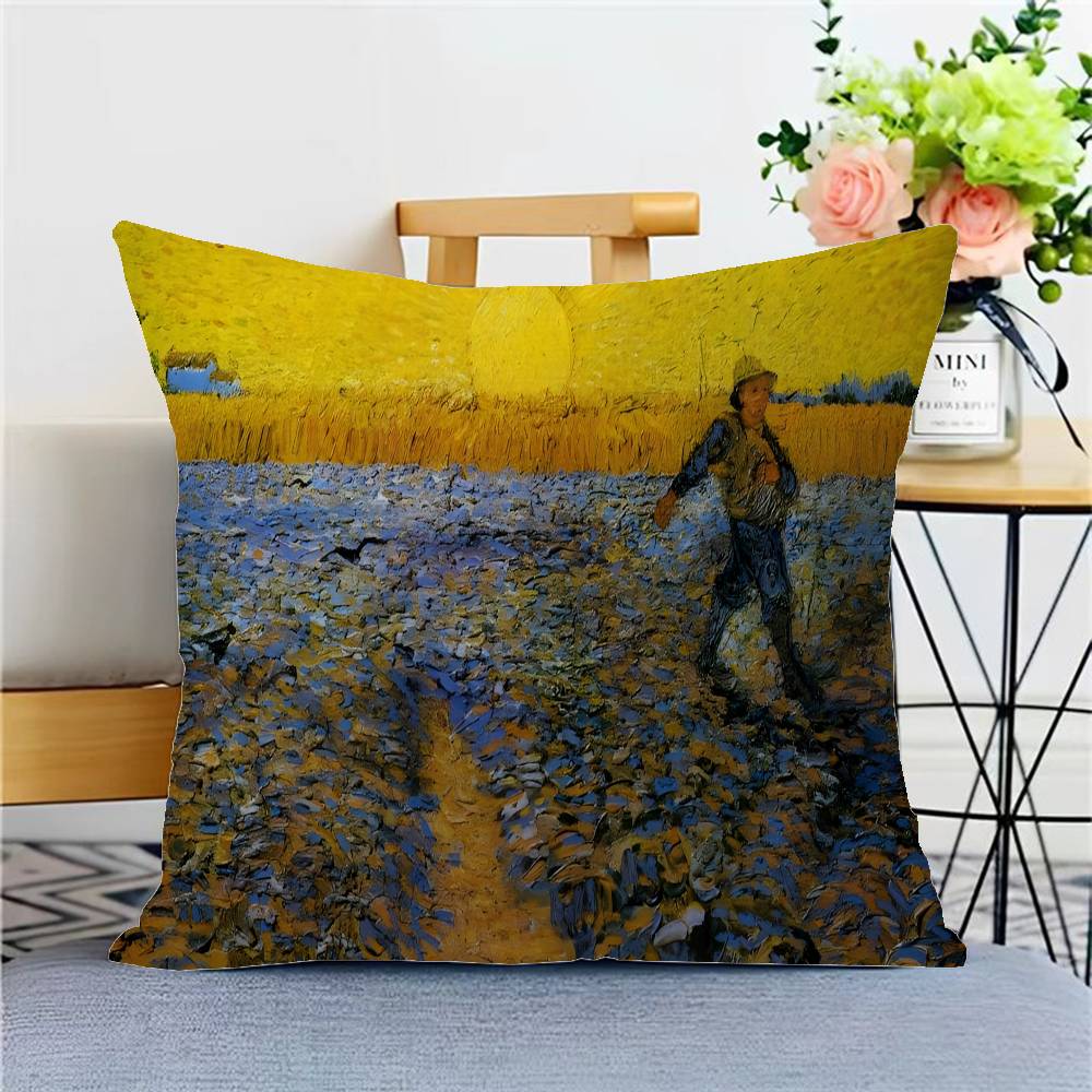 Painter Van Gogh Cushion Cover Pillow Cover Decor Pillowcase Printed Cushion Case For Couch