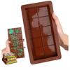 Premium Silicone Dubai Chocolate Mold Non-Stick ADAIVIUME Classic 10-Square Chocolate Mold 25x13x2 Cm Brown