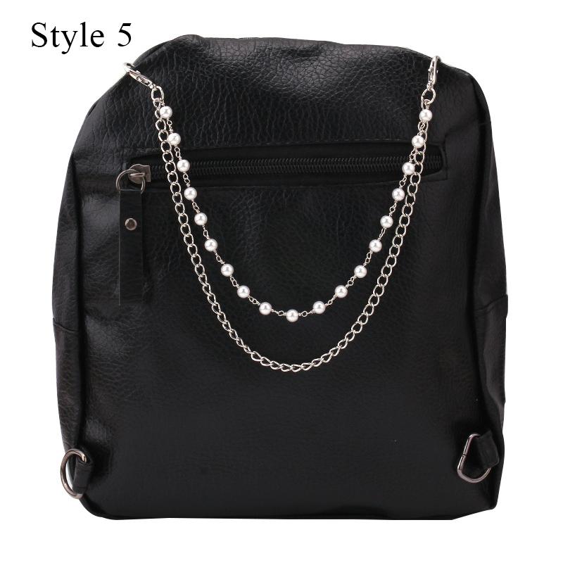 Multi-layer DIY Personality Bag Chain Decoration With Lobster Buckle Pentagram Pendant Clothing Chain Heart Star Bag Accessories