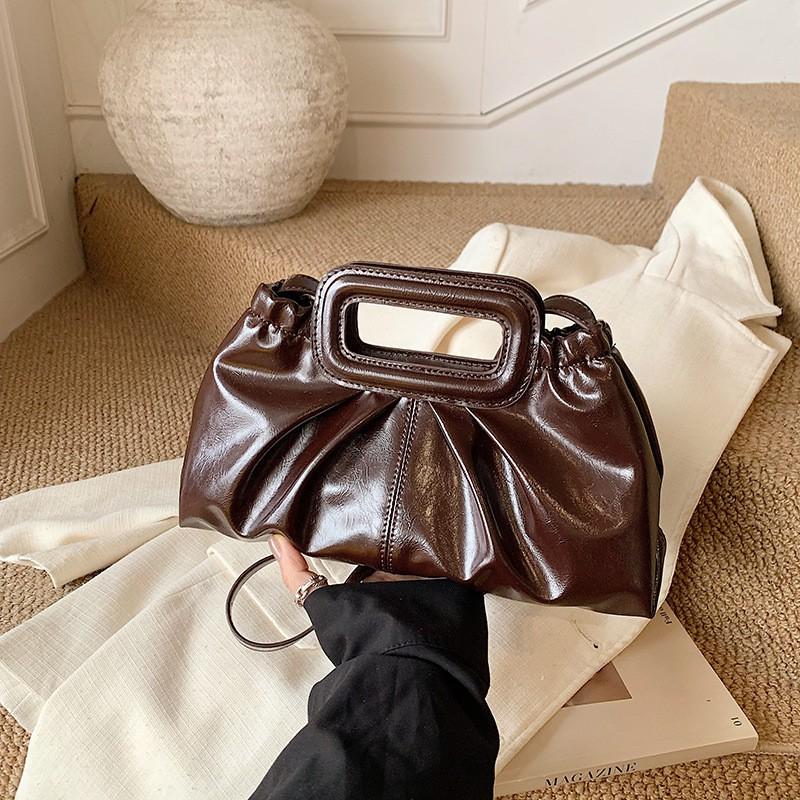 Hochwertige Tasche Damen Retro Plissiert Ein Schulter Crossbody Gesellschaftsperson Temperament Abendgarderobe Abendessen