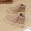 Snow boots women's 2025 winter new women's shoes fleece thickened bread shoes heightened thick-soled warm short cotton shoes women