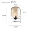 Nordic Industrial Smoky Gray Glass Floor Lamp - Creative Design for Living Room & Bedroom
