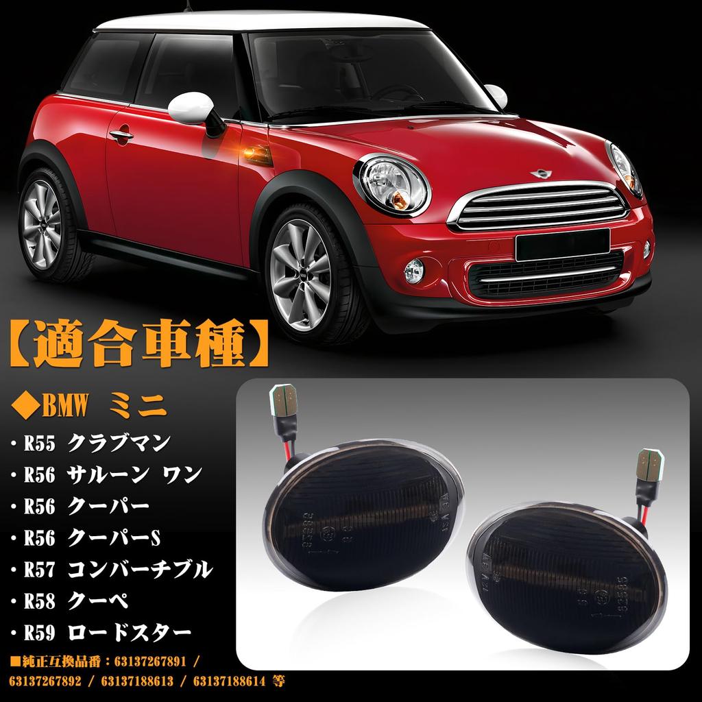 GemPro Mini R55 R56 R57 R58 R59 LED Side Marker Turn Signal Sequential Amber