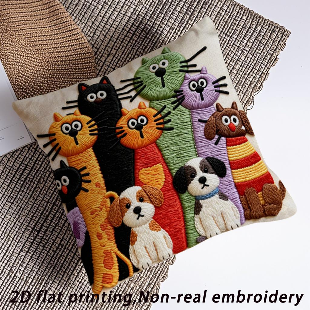 pc Cute Cartoon Animal Throw Pillow Cover D DoubleSided Print Soft Polyester Cushion Case for Home Sofa Bedroom Car Decor