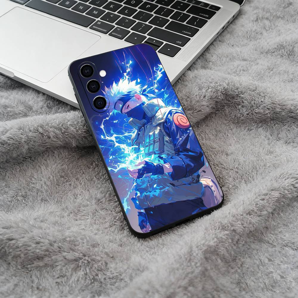 Hot anime-N-Naruto-Hokage Soft Silicone phone Case for Samsung Galaxy A73/A71/A72/A70/A53/A52/A51 - Black