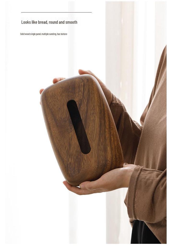 Walnut Wooden Tissue Box: Elegant Pull-Out Napkin Storage for Living Room, Coffee Table, Restaurant, Hotel, or New Chinese Style Decor.