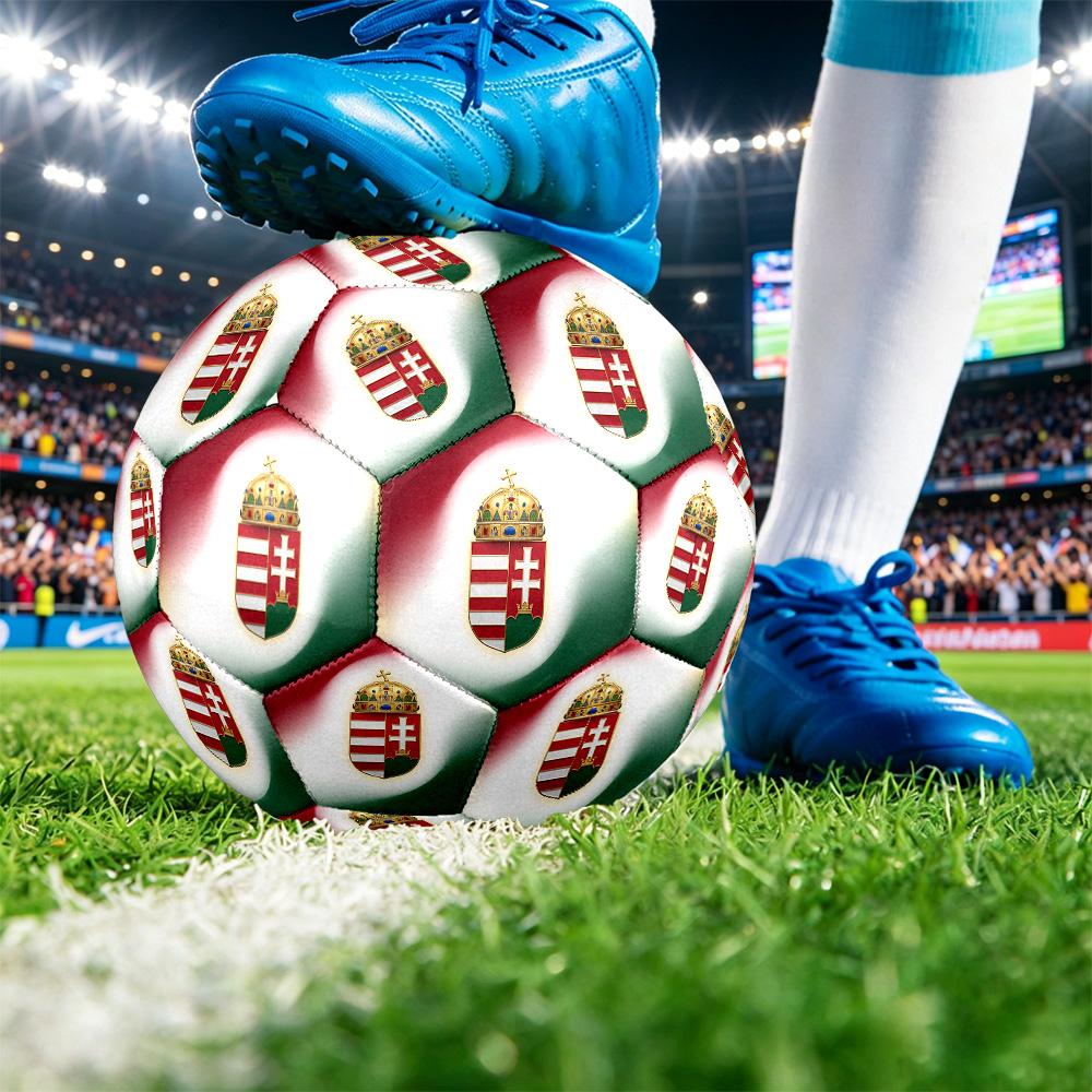 Hungary Football Printed Size 5 Soccer Ball Wear Resistant Standard Adult Training Football Fan Gift for Indoor Outdoor Match Sports
