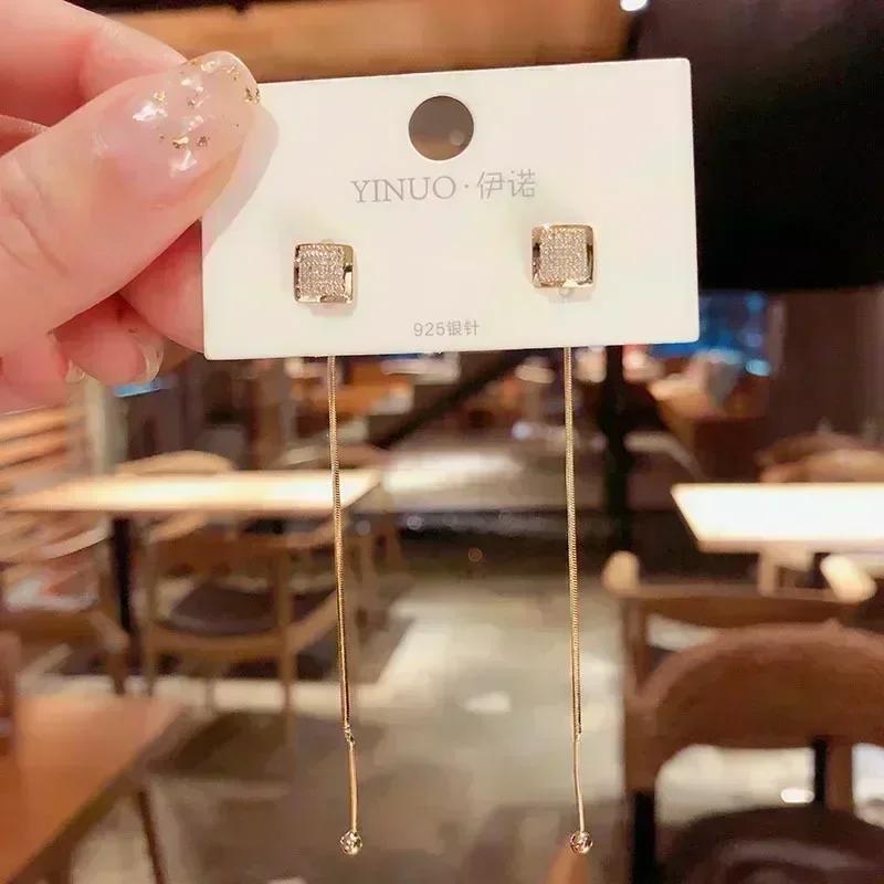 Colored Zircon Simple Hoop Earrings For Women Fashionable Personalized Daily Accessory Party  Birthday Anniversary Gifts