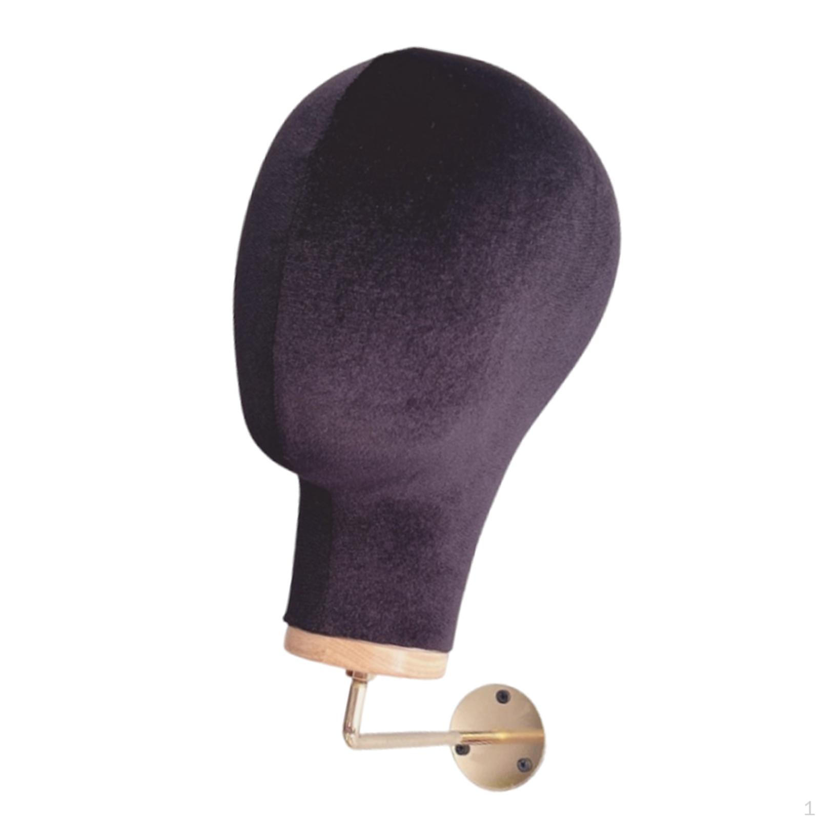 

11-дюймовая женская бархатная голова манекена, настенный, универсальный дисплей для шляп для профессионального или чёрный