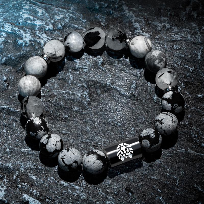 Rastaclat Little Lion Xuan Ye Series Ink Painting Xuan Beads Alloy Little Lion National Style Bracelet Chain Men and Hyun boys model RC1TBB00281 F