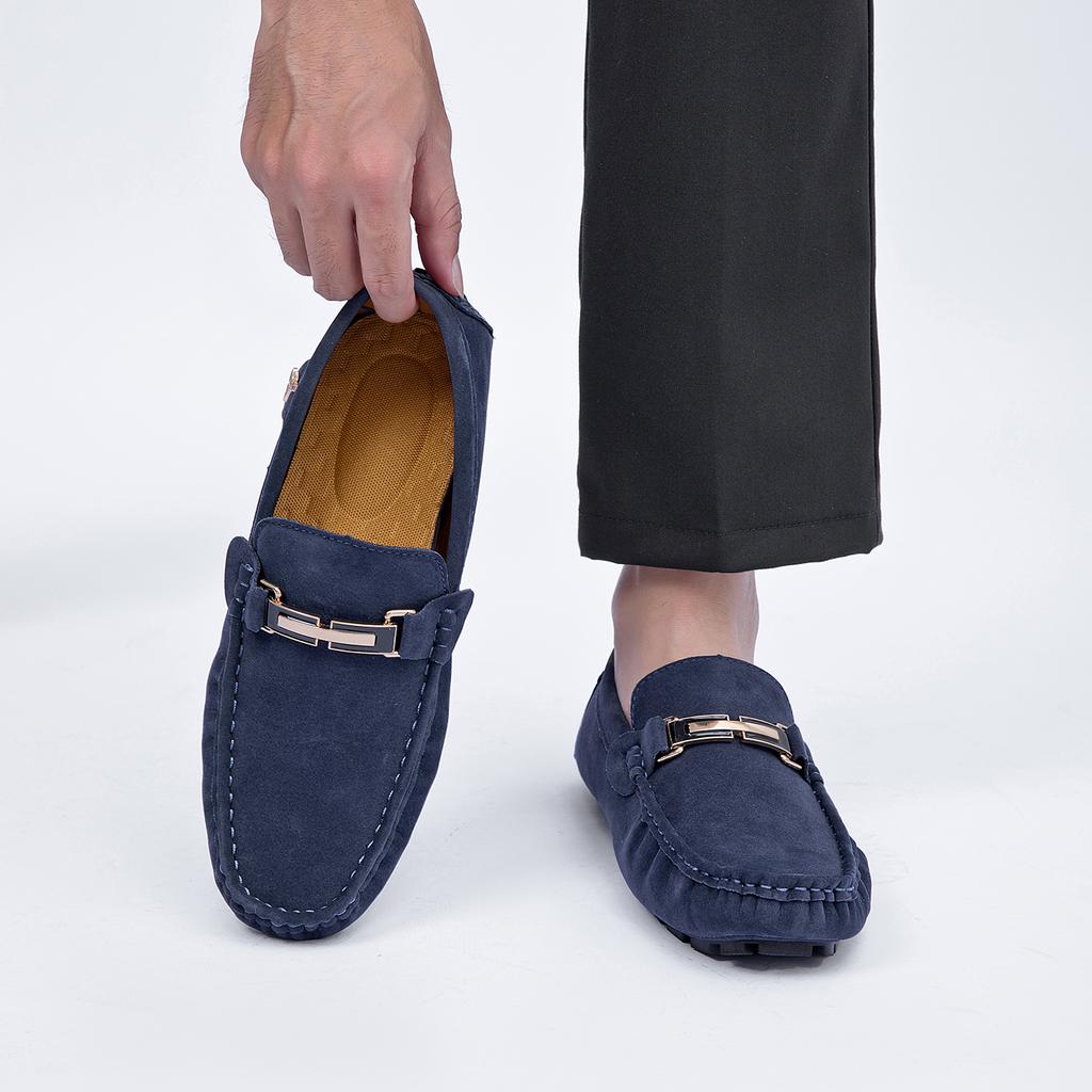 Scarpe da Uomo in Pelle Scamosciata Taglia Grande 50 Mocassini Comode Scarpe Casual Unisex Scarpe da Guida Mocassini Scarpe Piatte Calzature da Uomo