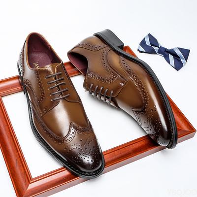 2024 Autumn Man Dress Shoes Genuine Leather Lace-up Men Casual Shoes Smart Business Office Work Footwear Men Shoes
