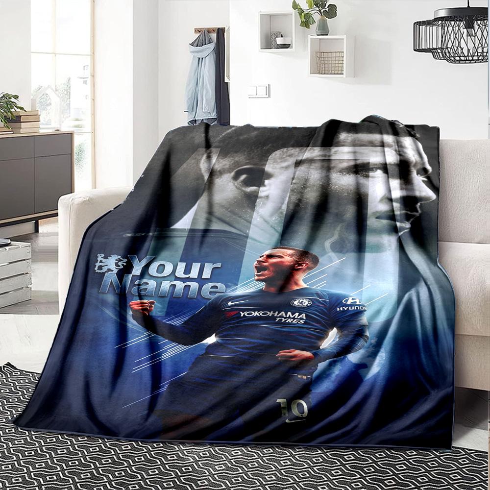 Chelsea Fc Football Player Customize Text Blanket Throw Customizable Blanket Warmthful Decor Perfect for Bedding Picnics Office Couch