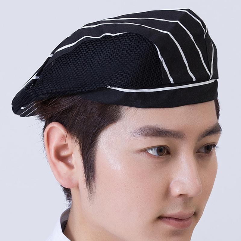 Waiter Beret Breathable Mesh Chef Hat Catering Milk Tea Baking Work Hat Men Women