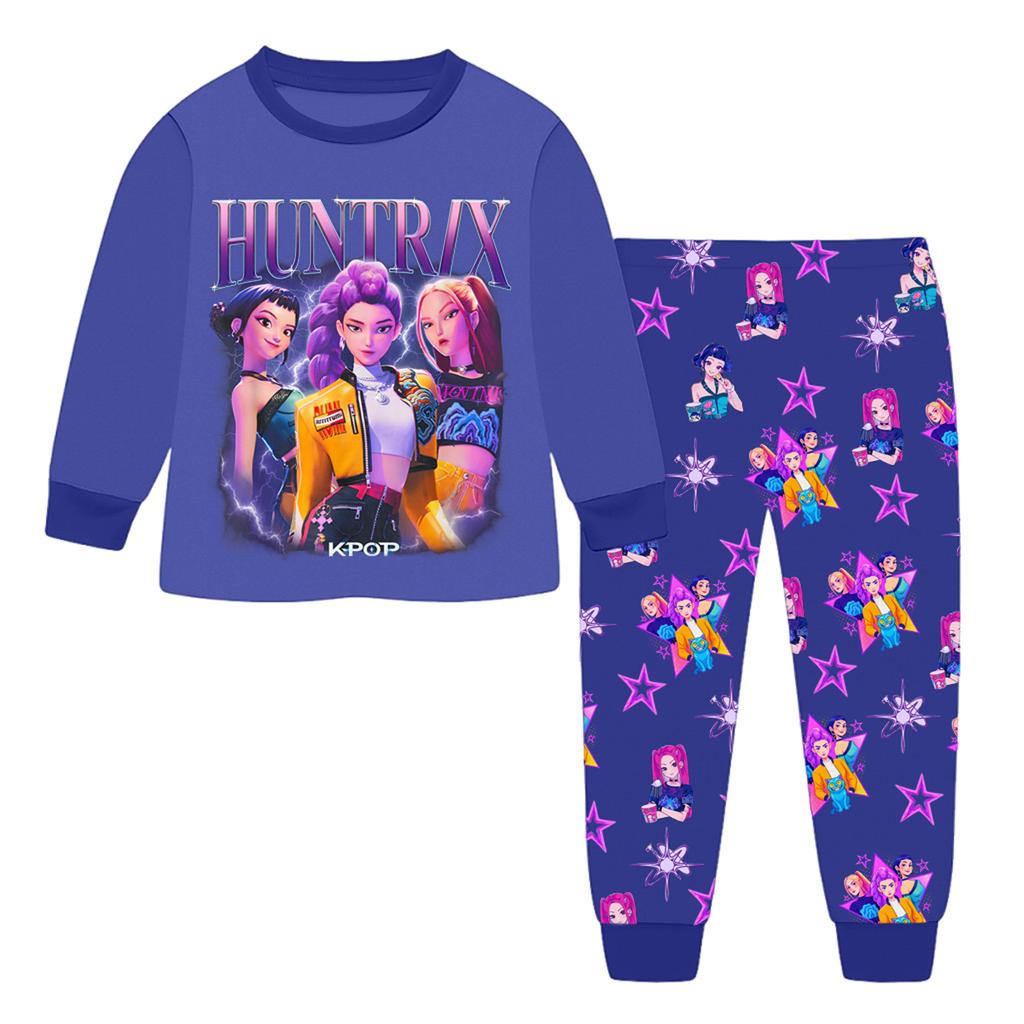 Children's Fashion Suit Skirt Round Neck Long Sleeve Top Pants