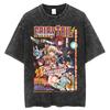 FAIRY TAIL Anime Unisexga Peripherals Tshirt Natsu Lucy Happy Gray Graphic Print Washed Vintage Short Sleeve Unisex Women Cotton Tee