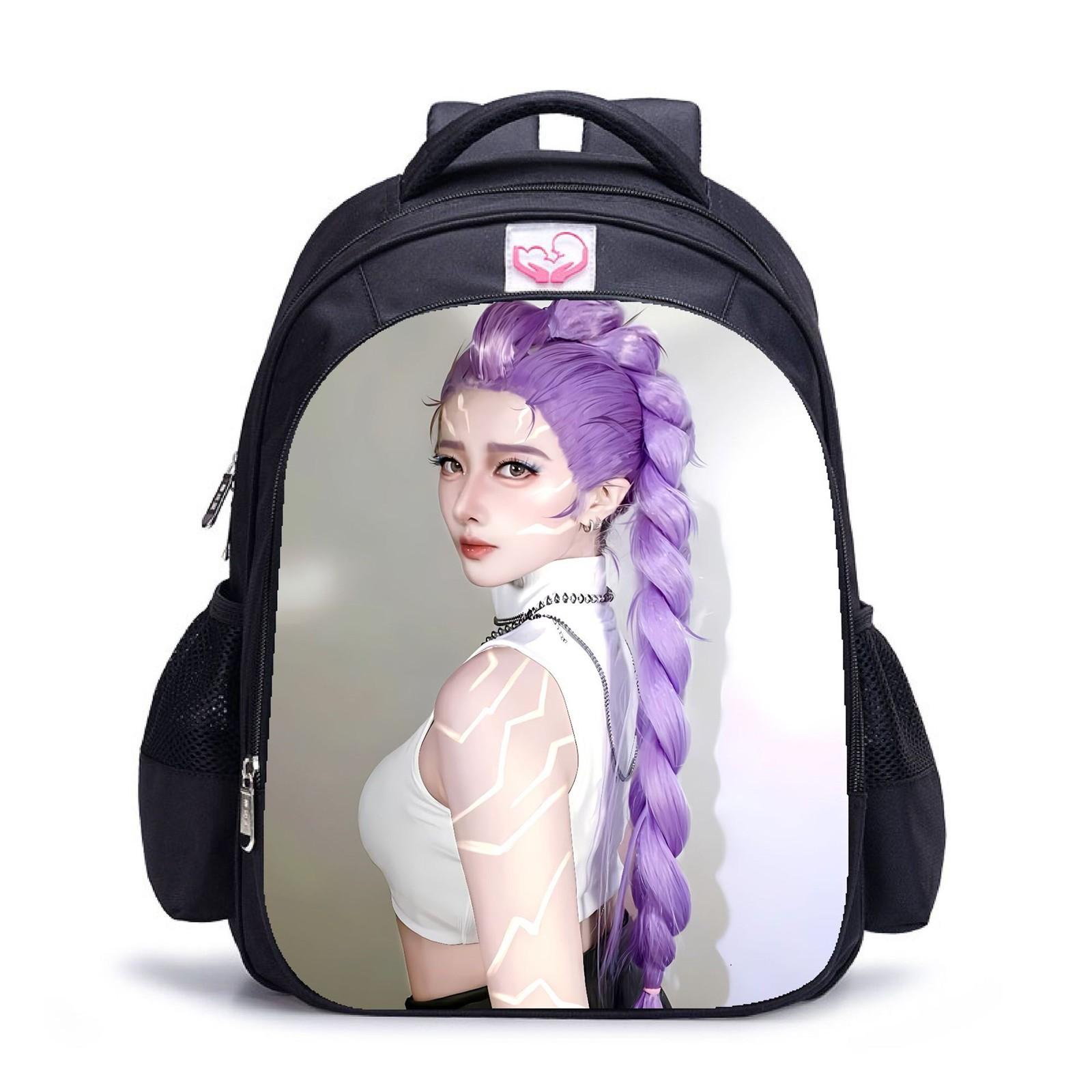 

Повседневная сумка через плечо с рисунком из мультфильма для учеников младших классов средней школы, рюкзаки большой вместимости One Size