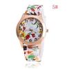 Elegante Orologio da Donna con Cinturino in Silicone e Stampa Floreale per Uso Casual