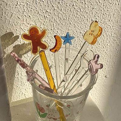 Mignon Agitateur en Verre Kawaii Patte de Chat Sakura Agitateur à Cocktail Boisson Agitateurs Réutilisable Mélangeur de Boissons Boissons Pilon Décoratif