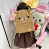 Cartoon Rilakkumas Rucksack für Kinder Kawaii Korilakkuma Stickerei Schultasche Große Kapazität Mädchen Jungen Schüler Schultasche
