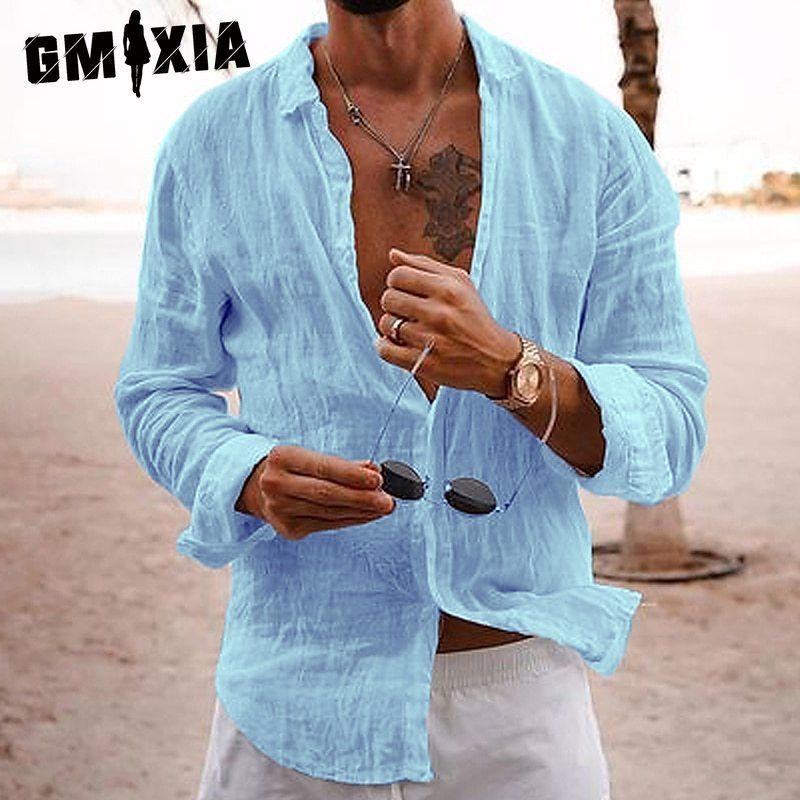 GMXIA Baumwolle Langarm T-Shirt Herrenmode Lockeres Shirt Bedrucktes Mitfühlendes Shirt