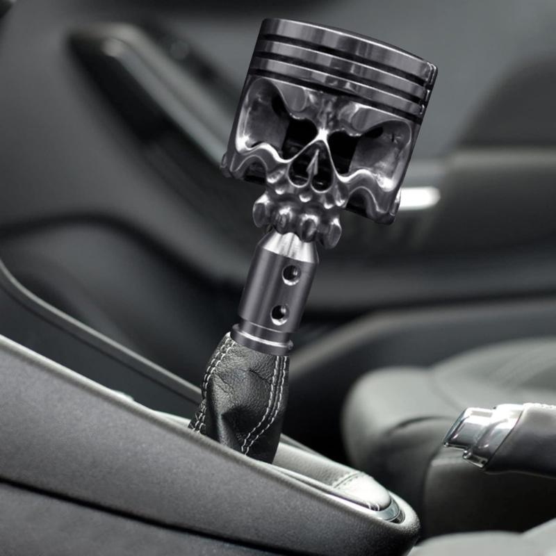 Car Stainless Steel Shifter Stick Knob Shifting Lever Handle Motorcycle Piston