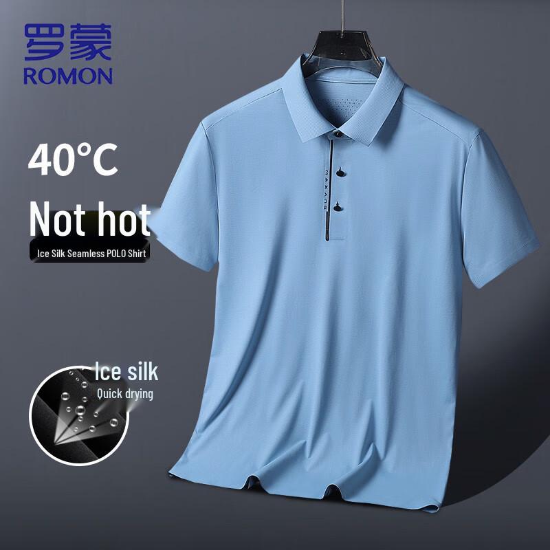 

ROMON Men s Ice Silk Polo Shirt XL