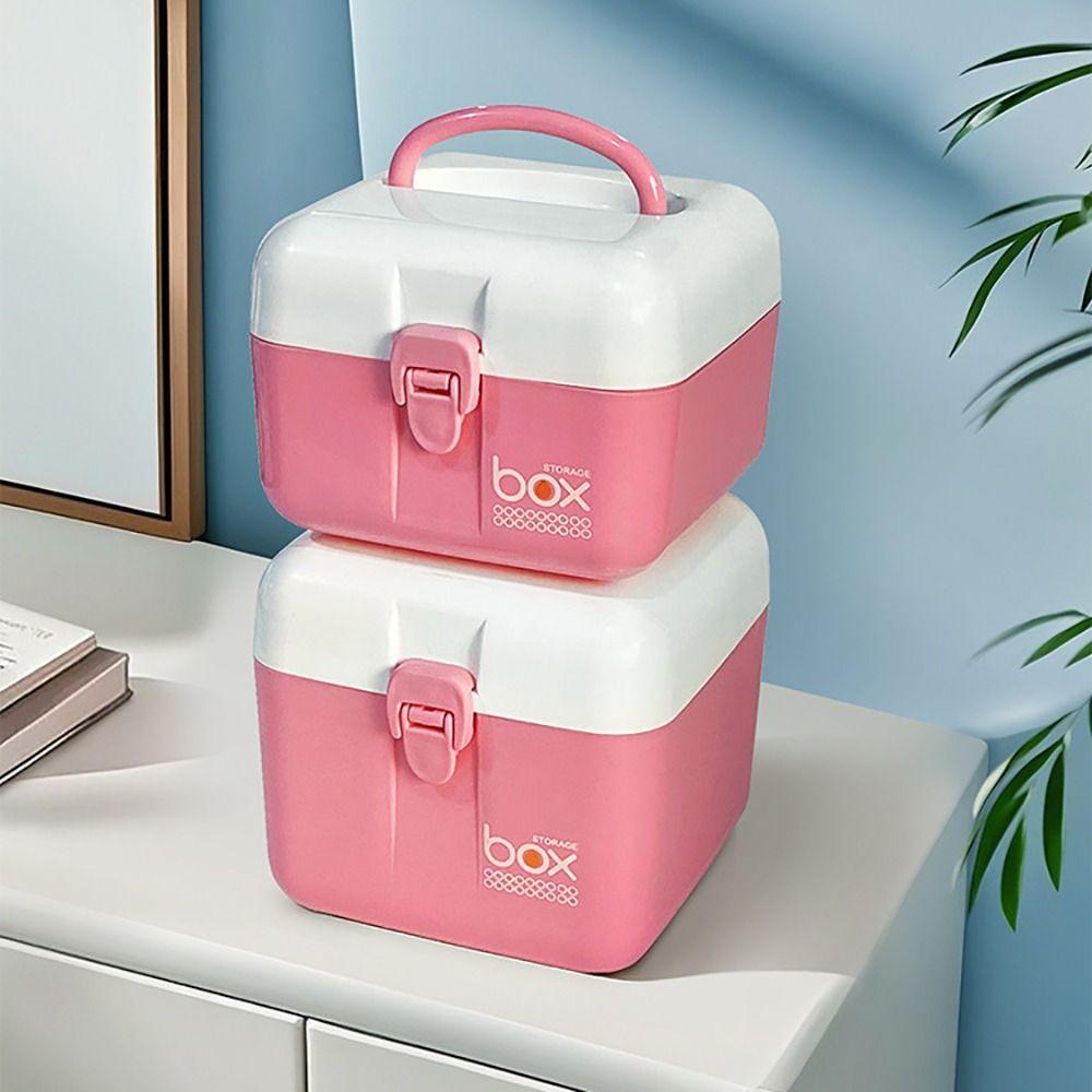Handheld First Aid Kit Plastic Desktop Storage Box Moisture-proof Mini Medicine Box  Candy