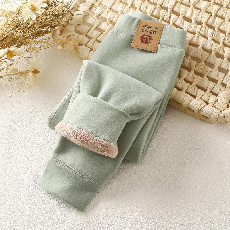 Neue Winter Kinder Fleece Warme Render Hosen für Jungen Mädchen Verdicken Samt Leggings Kinder Baby Basishosen Verdickte Hosen
