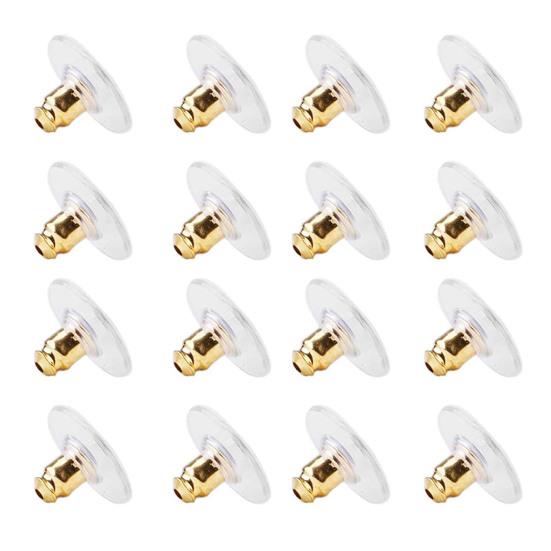120 Pcs Earring Backs with Pad Hypoallergenic Earring Stoppers Acrylic Earring Backings Replacement for Lost Earring Backs DIY Earring Making