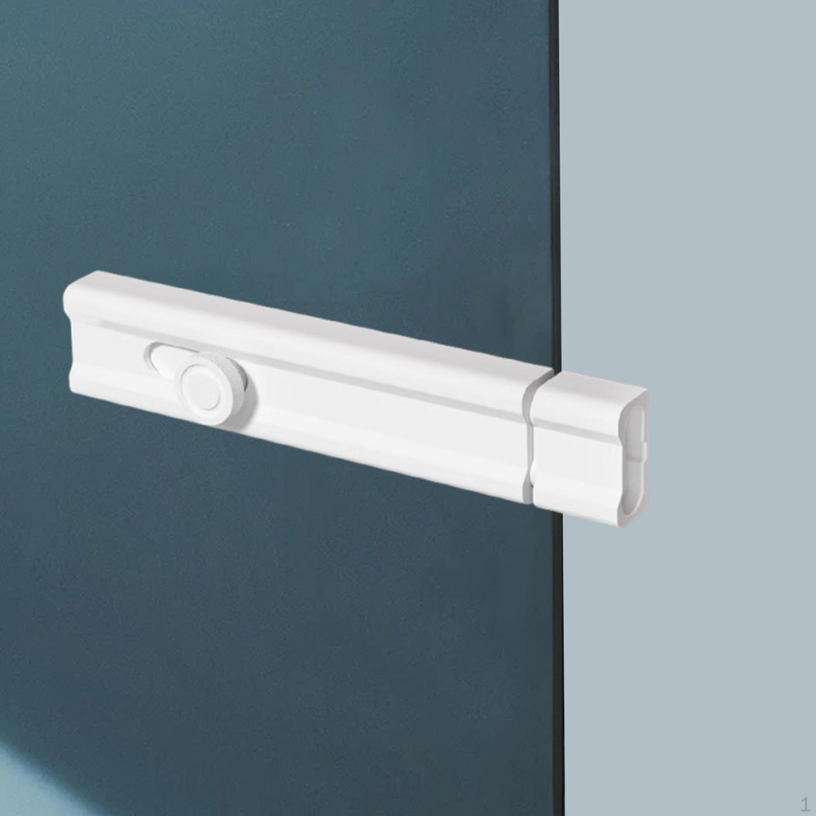 

Slide Bolt Door Latch Aluminum Self Sticky Sliding Lock for Home Office Bathroom Bedroom 15cm Length білий