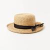 Spring and summer new bow decoration children's wide brim curled straw straw straw hat outdoor travel sun protection straw hat