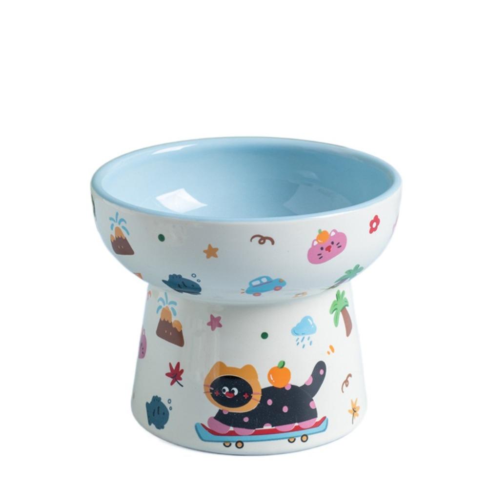 

Керамическая миска для кошек, устойчивая к опрокидыванию, миска для питья для домашних животных, миска для кормления, многофункциональный таз для корма для собак, контейнер для воды Style 7