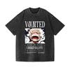 One Piece Luffy Vintage Waschung Japanisches Design T-Shirt Hochwertige Streetwear Herrenbekleidung 2026 Sommer Neu Gewaschenes T-Shirt