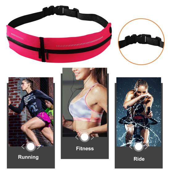 Sport Fanny Pack Double Pockets Large Capacity Multifunctional Waterproof Adjustable Storage Bag Portable Unisex Phone Holder Running Waist