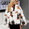 Imitationsfelljacke lässig Herbst und Winter neu Ganzleder-Imitation Fuchsfell Rundhalsausschnitt kurze Jacke trendig große Größe