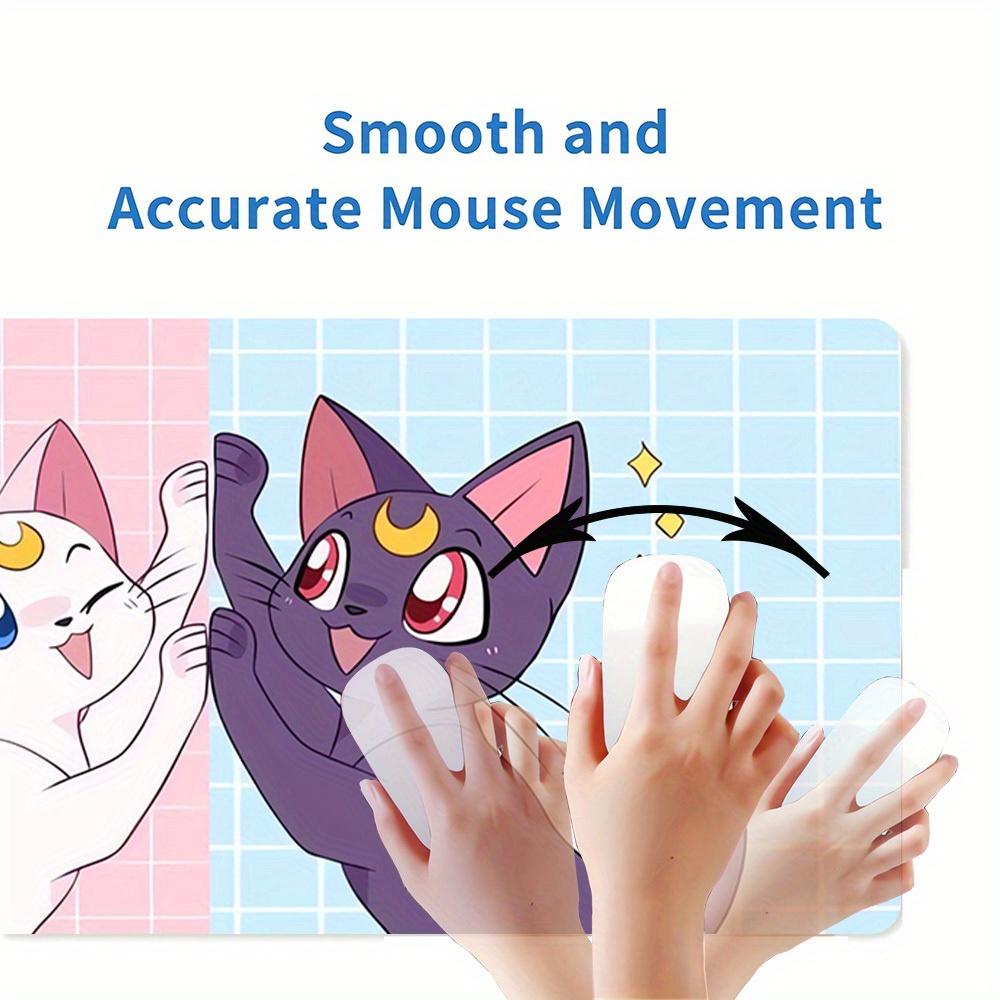 Large Multi-Size Non-Slip Rubber Base Cats, Friendship, Anime Mouse Pad, Stitched Edges Keyboard Desk Mat for School, Office, Home, Gift for