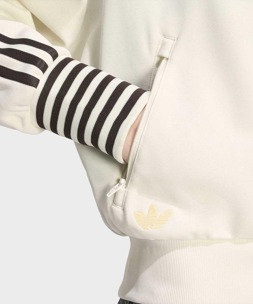 ADIDAS Vintage Beckenbauer Striped Rib Track Top - White / Kw2055