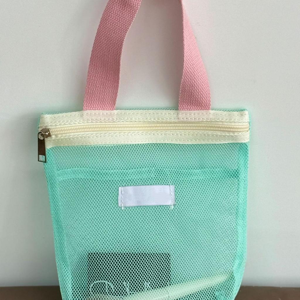 Mesh Makeup Bag Hanging Portable Bag Travel Handbag Portable Toiletry Storage Bag For Bathroom Outdoor Women