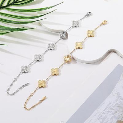 Four Leaf Clover and Five Flower Flower Bracelet That Does Not Fade, New Product Bracelet
