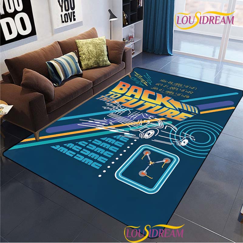 Back To The Future Carpet for Living Room Bedroom Rug Kitchen Kid Unslip Floor Mats Birthday gift photography props Alfombra Rug