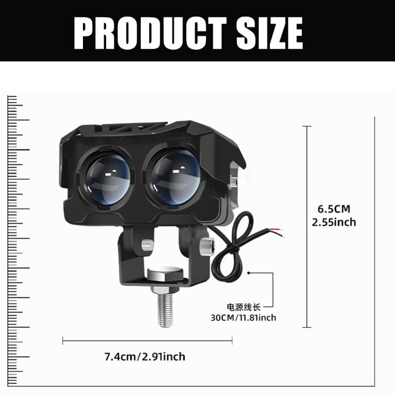 High Intensity Double Color Motorcycle Work Light for Enhanced Safety Durability in All Weather Conditions and Terrains