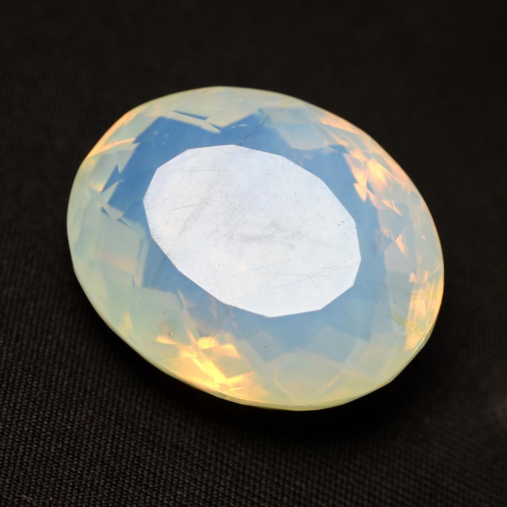 Lab-Created Opal Loose Gemstone 67.9ct Ethiopian Multi-Color Fire Opal Cut October Birthstone Gift