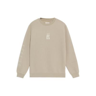Li-Ning Bad Five Tiger Mountain Print Sports Crew Neck Sweatshirt Men Tops Cashmere-Grey AWDS135-3