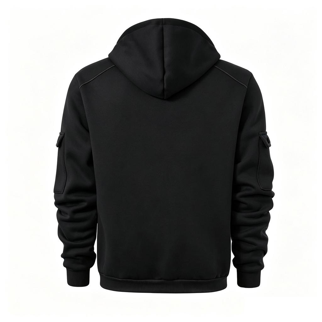 Men's Color Winter Hoodie with Zippered Pockets