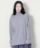 Deumakeu Mock Neckline Boxy Fit T-Shirt Gray